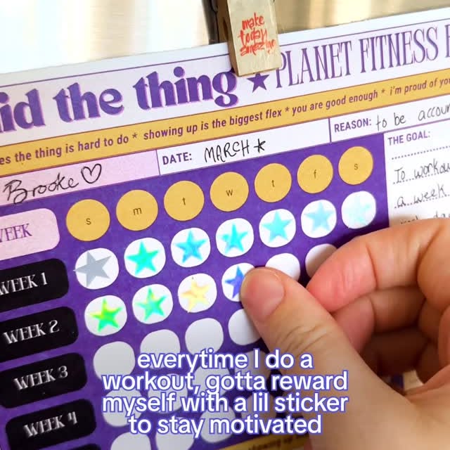 if it gets me to the gym, it stays on the fridge 🫡 #planetfitness
