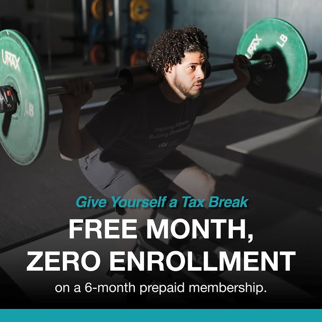 💪 Save on a membership this tax season. 
For a limited time, enjoy a FREE month + ZERO…