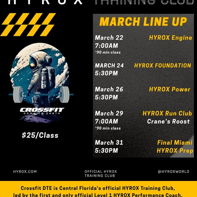 Hyrox MIAMI… final training weeks!!

We are officially 2 weeks out from HYROX Miami!!

…