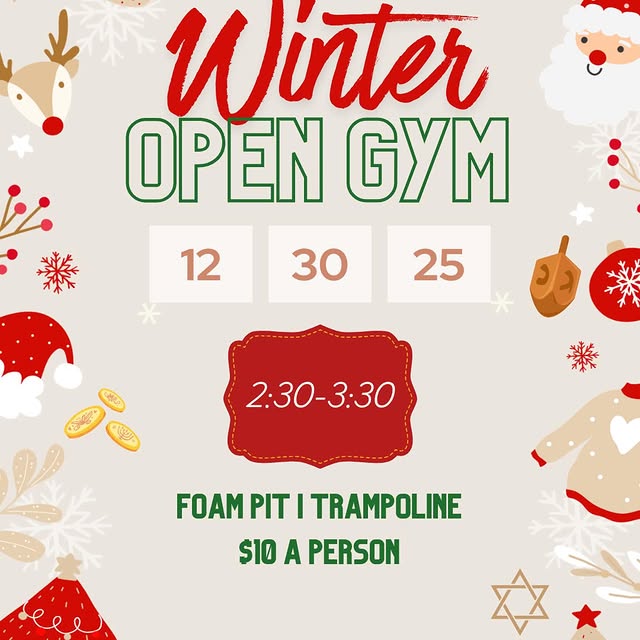 Don’t miss out on our Winter Break open gym!! Click the 🔗 in our bio to sign up today!…