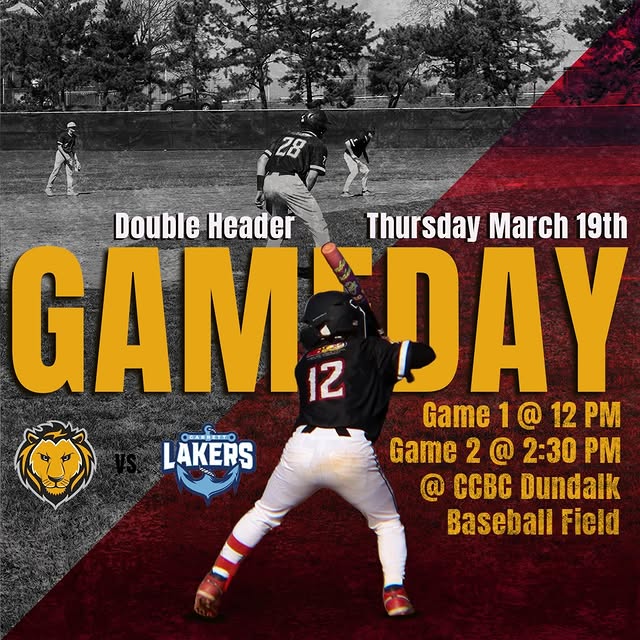 Back in Action
🆚 @garrettlakers
⏰ DH 12:00 PM & 2:30 PM
📍7200 Sollers Point Rd, Dunda…