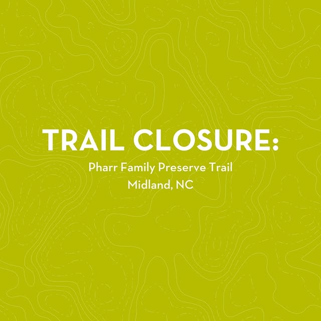 TRAIL CLOSURE: Pharr Family Preserve Trail in Midland will be closed this Saturday 3/21…