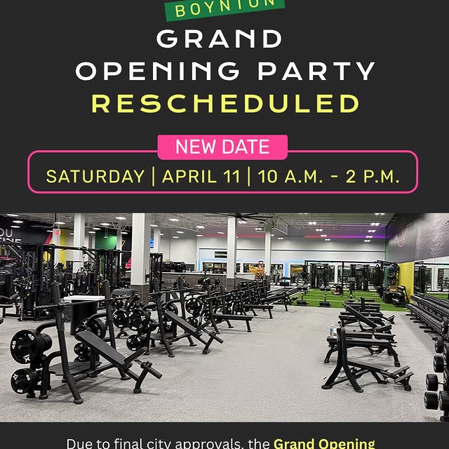 Boynton... we’re not just moving—we’re leveling up.
A brand new YouFit Gym is opening i…