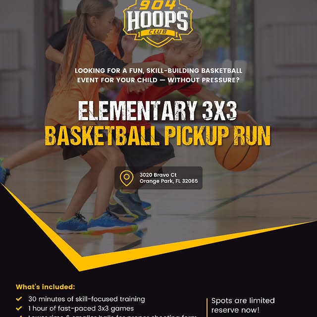 🏀 Girls Only 3x3 Pickup Run 🏀
📅 Sat | Feb 7, 2026
⏰ 10:00 AM–11:30 AM
📍 Indoor Trai…