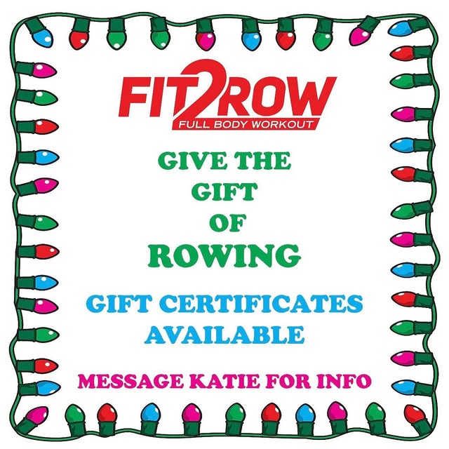It’s that time of year!  Gift certificates for Rowing classes as a gift to start the Ne…