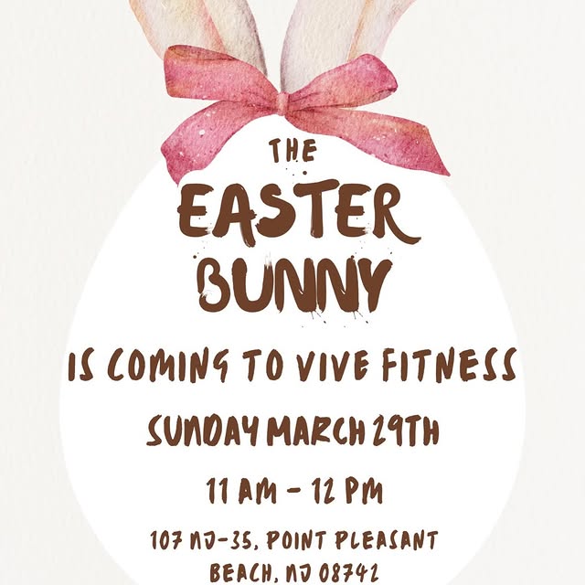 Come to @vivefitness and Meet the Easter Bunny.