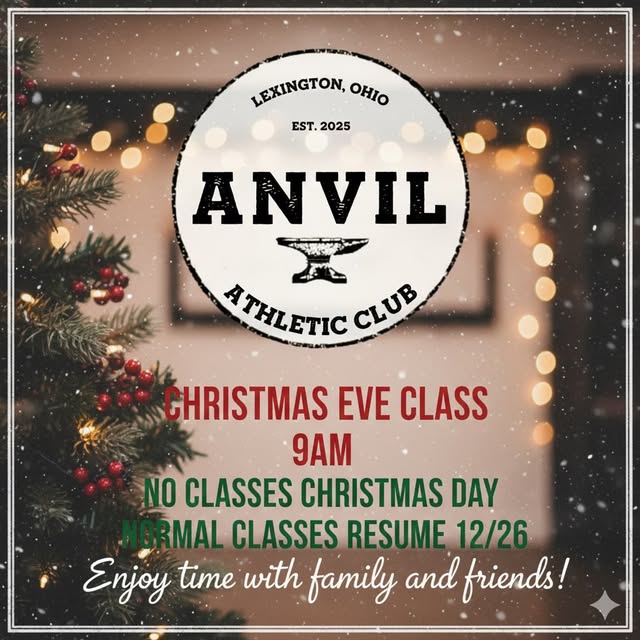 Check out our class times for the holidays! We'll be back for regular classes on Friday…