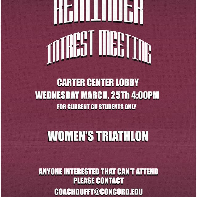 !! REMINDER!! 

Interest meeting at 4:00PM in the Carter Center Lobby for any current C…