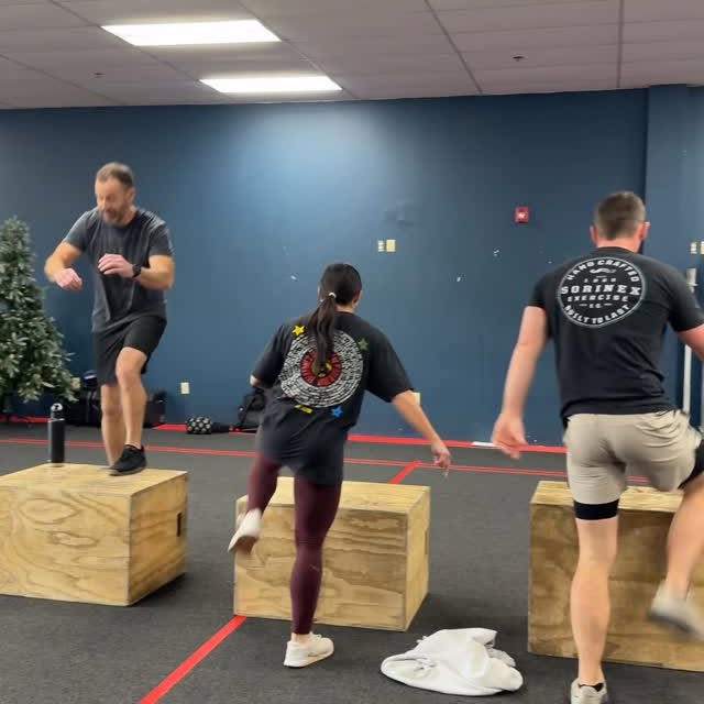 Yesterdays workout had 2 different rounds of 90 step ups our athletes needed to do - an…