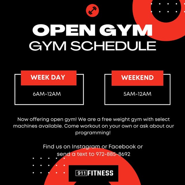 We are now offering open gym!!!! Schedule a time to come check out the gym and get your…