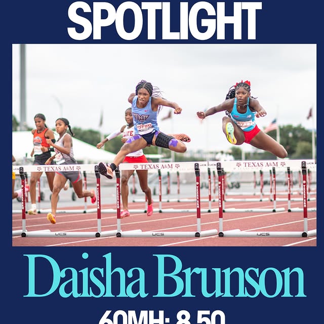 Track Academy athletes put together a strong weekend.

Daisha Brunson — 8.50 (60H)
Alys…