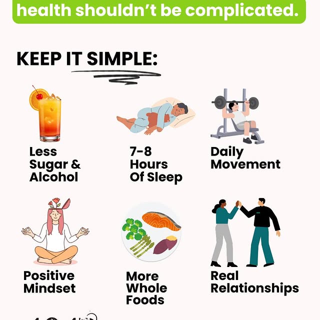 Health has been made way too complicated.

Macros. Detoxes. Eliminations. 75 hard chall…