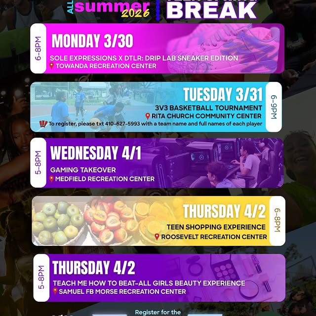 Spring Break is right around the corner, and we’ve got a stacked week for teens! 😎✨

M…