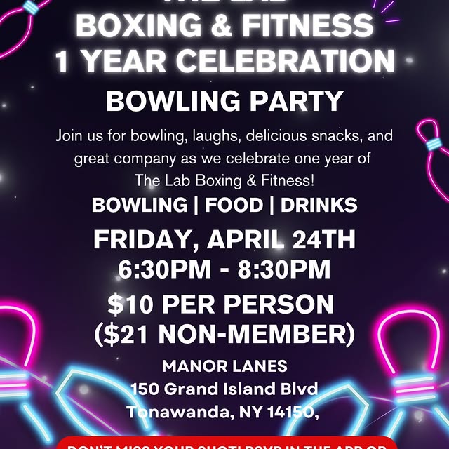 YOU’RE INVITED 🎉

Join us as we celebrate ONE YEAR of The Lab Boxing & Fitness!

📅 Fr…