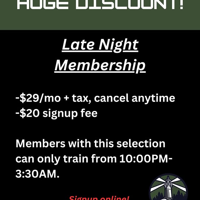 Late nights can be a bit slow at Northland Fitness, so we’re providing a massive discou…