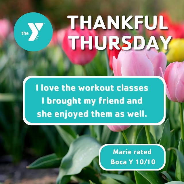 🌟 Thankful Thursday at the Y! We’re celebrating our amazing members and the inspiring …