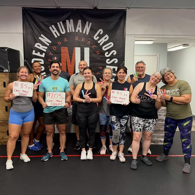 Day 1 of Member Appreciation Week! We kicked off with OVERHEAD SQUATS and Advocare Spar…