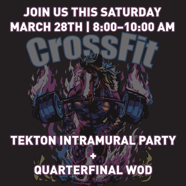 We are so excited to invite everyone to our Tekton Intramural OPEN Party 🎉 + Quarterfi…