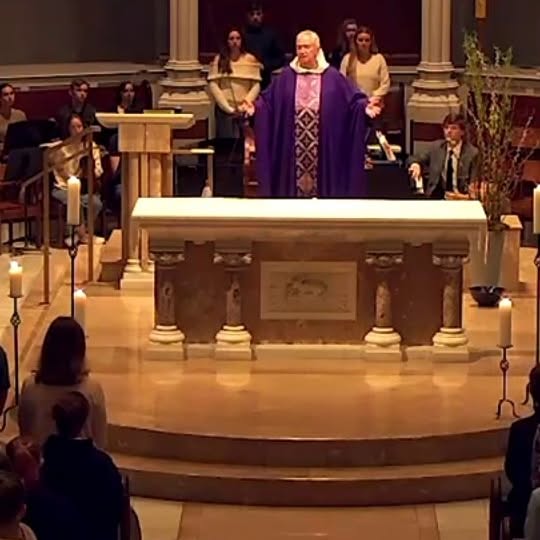 "During the 7 p.m. Mass on Sunday evening, I invited everyone to join in prayer for pea…