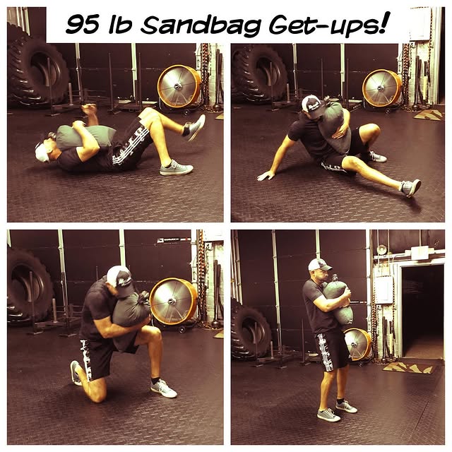 💪👉 Check out this workout.

2 sandbag get-up 1 Right / 1 Left
(do Not drop the bag,  …