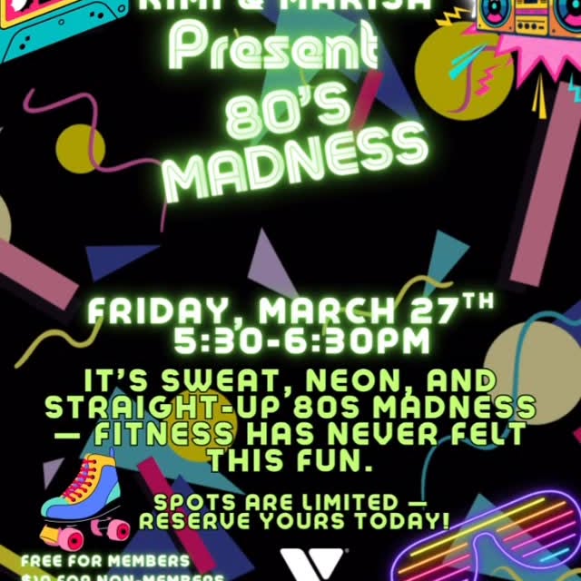 Get ready for an unforgettable night! This Friday, March 27, join us for our 80s Madnes…