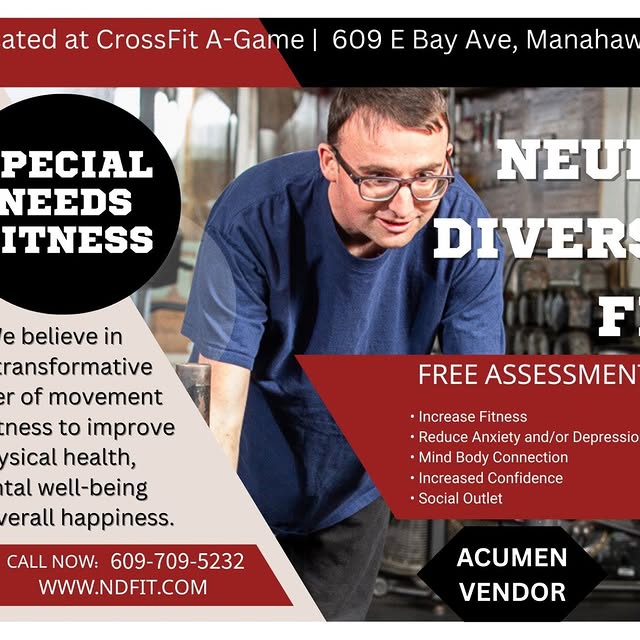 🏋️♀️ Fitness Designed for Every Brain 🧠

At NeuroDiverseFit, located inside CrossFit …