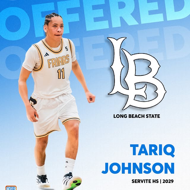 Congrats to Tariq Johnson for receiving his first D1 offer from Long Beach State ‼️⭐📈