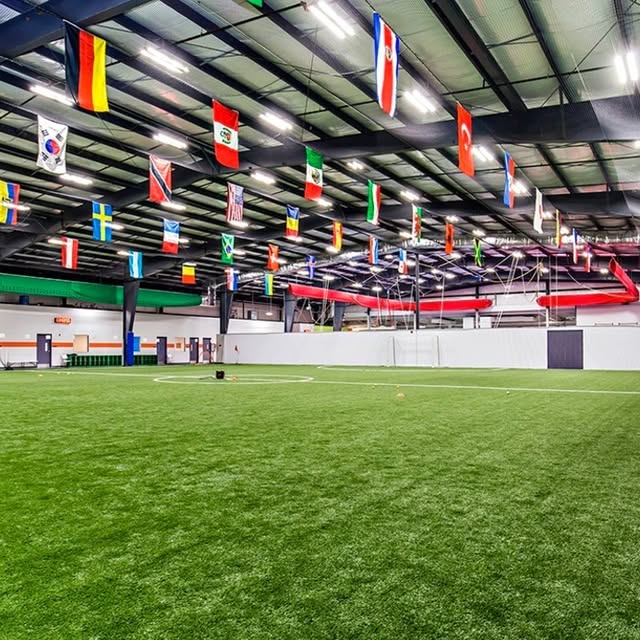 Our indoor turf field measures 75 ft x 115 ft and is suited for soccer, lacrosse, field…