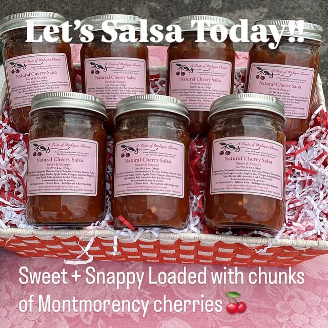 Natural Cherry Salsa🍒🍒 #jam #snacks #cherry @arlingtonheightsfarmersmarket @parkridge…