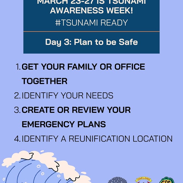 🌊 It’s Tsunami Awareness Week! Are you #TsunamiReady?

Day 3 – Plan to Be Safe 📝

Now…