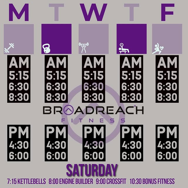 ✨ NEW SCHEDULE IS LIVE! ✨
Broadreach Fam! 💜 We packed the week with MORE classes so th…