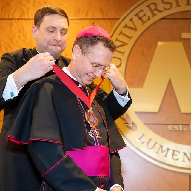 Last night, we had the privilege of honoring Bishop Andrew Cozzens of the @DioCrookston…