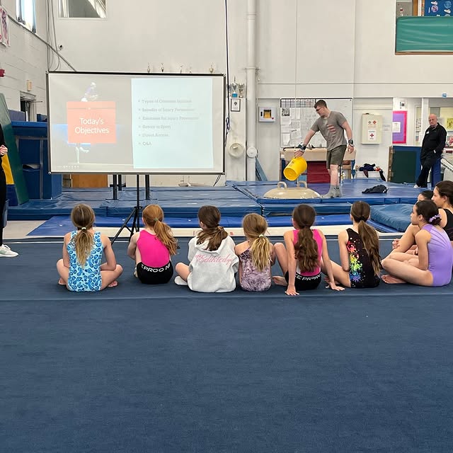 Our athletes participated in a gymnastics-specific injury prevention clinic! From targe…