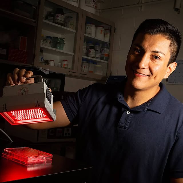 Health Sciences doctoral candidate Miguel Tolentino investigates infrared light as a tr…