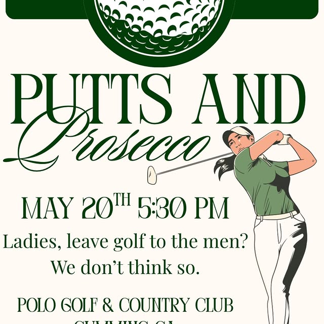 Ladies, leave golf to the men? We don’t think so. ⛳🥂

Putts & Prosecco
May 20 | 5:30 P…