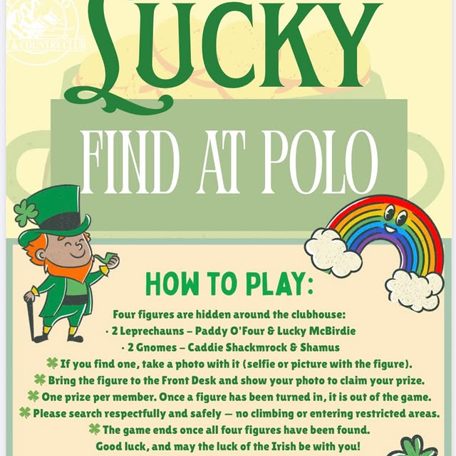 🍀 Lucky Find at Polo! 🍀 Our mischievous leprechauns and lucky gnomes are hiding aroun…