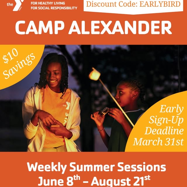 ⛺ Registration for the YMCA's Camp Alexander is OPEN NOW! ⛺

💵 Register before April a…