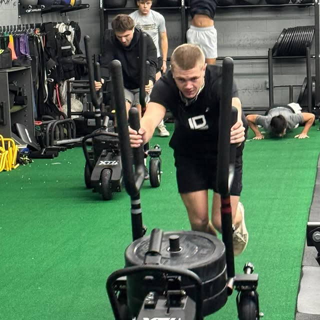 Some days it’s just you, the sled, and a lot of resistance. Load it up and push, pull, …
