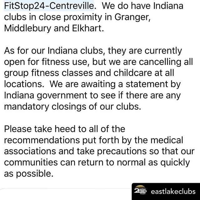 Please note our Michigan clubs are currently closed.  Follow the Eastlake Facebook page…