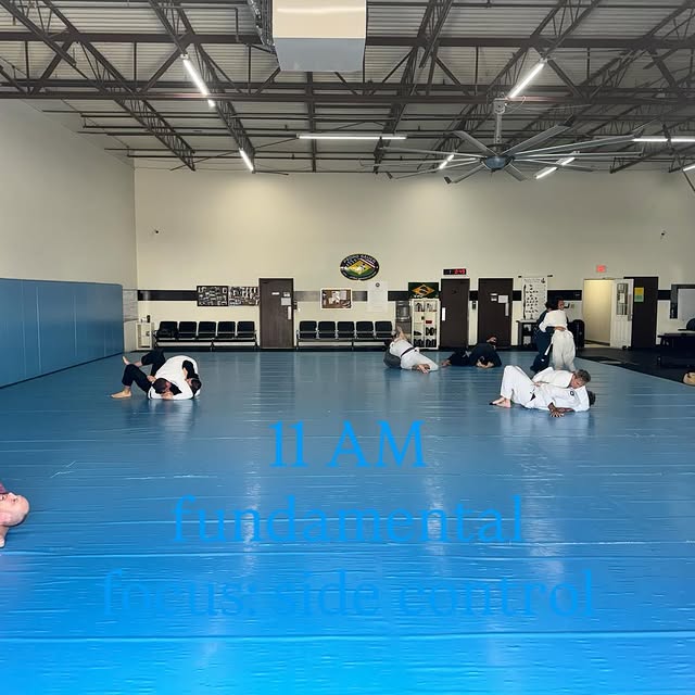 September Focus: Side Control
Week 3: Attacks from top
Sept. 17 Class went over variati…