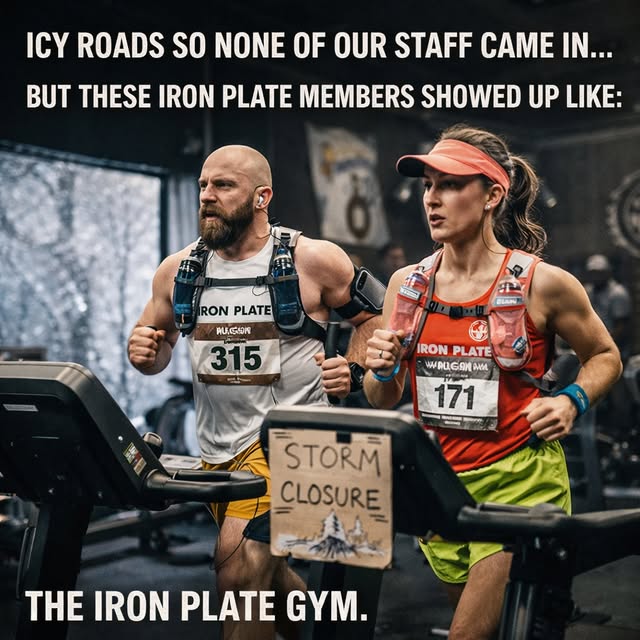 Weather said stay home. Iron Plate members said “bet.” 💪 🧊 #ironplategym #noexcuses #…