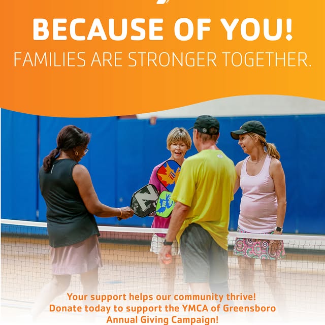 Because of you, families across the YMCA of Greensboro are growing stronger together. �…