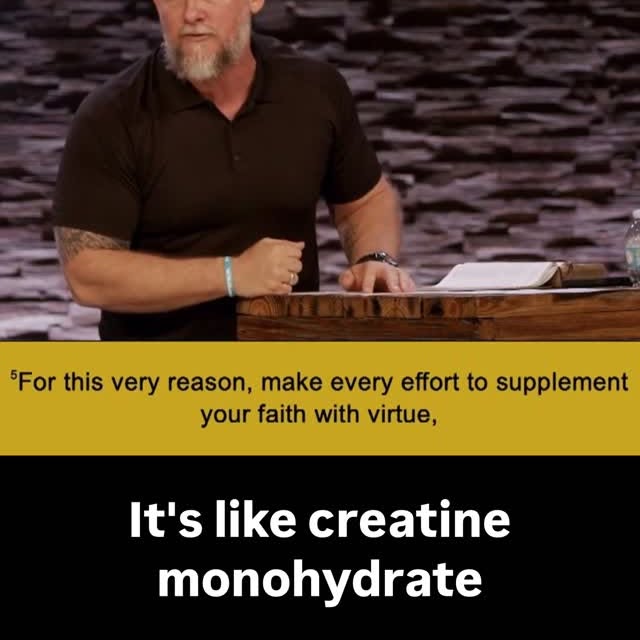 How many pastors can appropriately make a creatine reference in a sermon? 

This is Job…