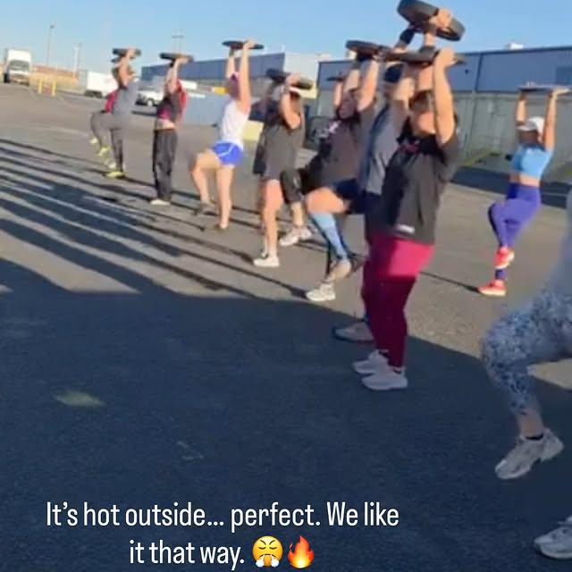 HIIT class hitting upper body stations 💪🔥 
Finished strong with an outdoor finisher +…