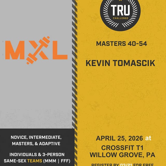 🚨Athlete Announcement🚨

Representing CrossFit MXL in the Men’s Masters Division, Kevi…