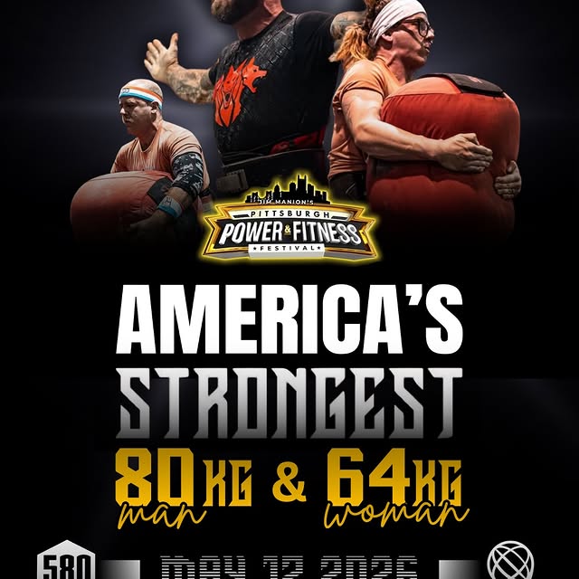 America’s Strongest Man 80kg + America’s Strongest Woman 64kg will be part of the Pitts…