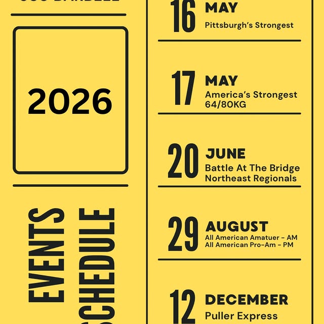Here it is, our 2026 strongman event schedule!
 
Kicking off in May on the 16th and 17t…