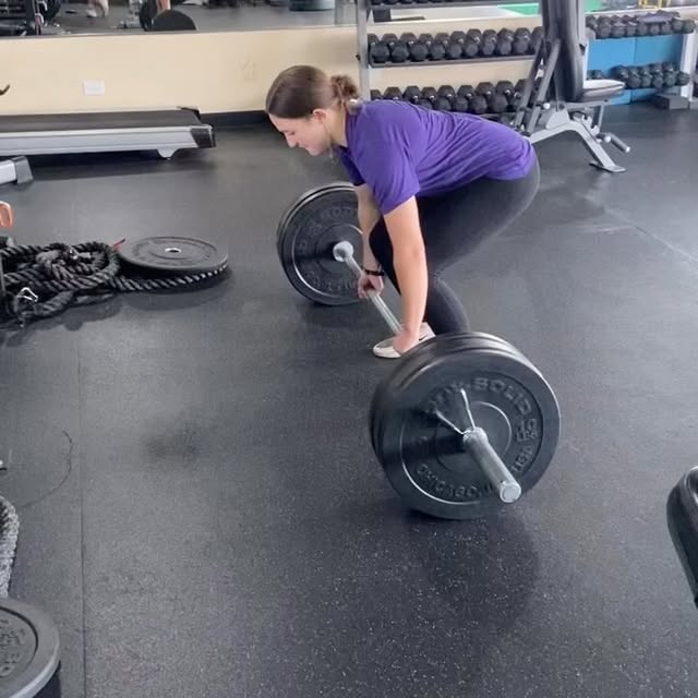 205 lbs!! Ally came home for the summer after her freshman year playing college softbal…