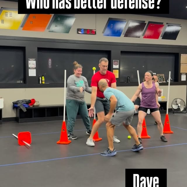 Playing games and taking names. Who played defense better this morning at our 6 AM clas…