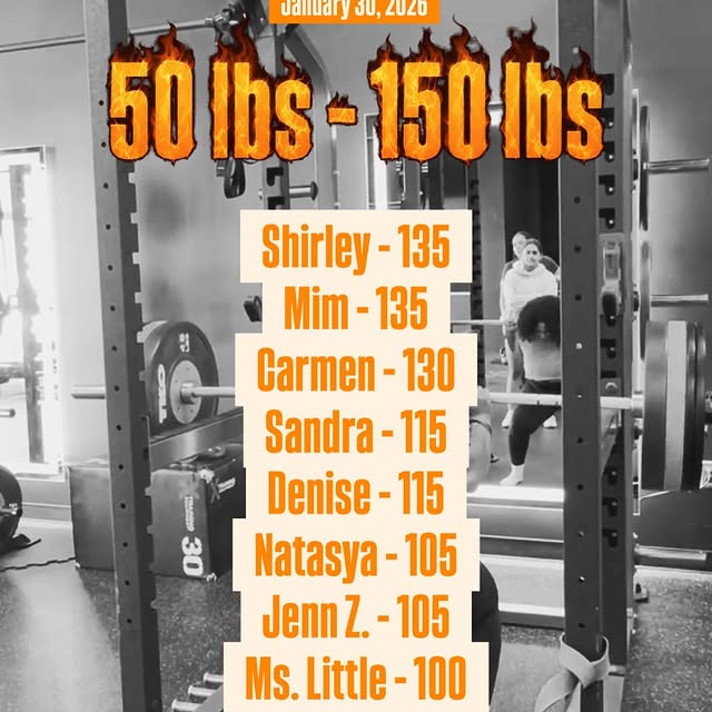 We ended January with a one rep max squat challenge. Way to hit those PRs, fam!! Everyo…